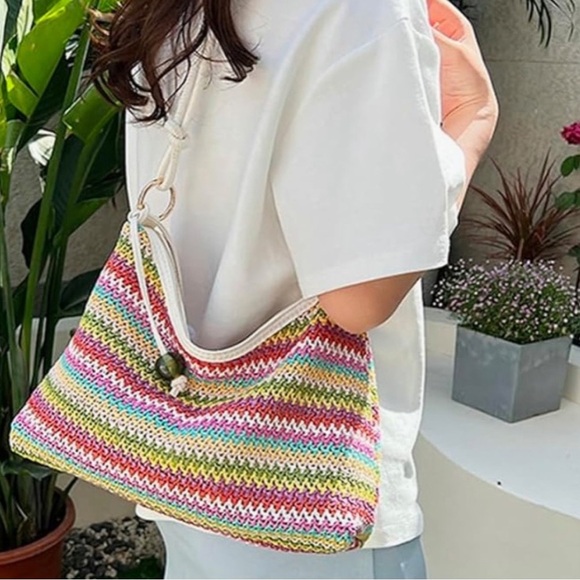 The Sak | Women’s multicolor striped over the shoulder purse, top zipper, OS - Picture 1 of 13